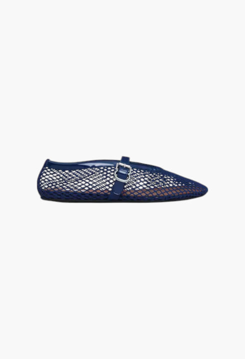 Midnight - Ballet Flats In Fishnet - GLAM MODA